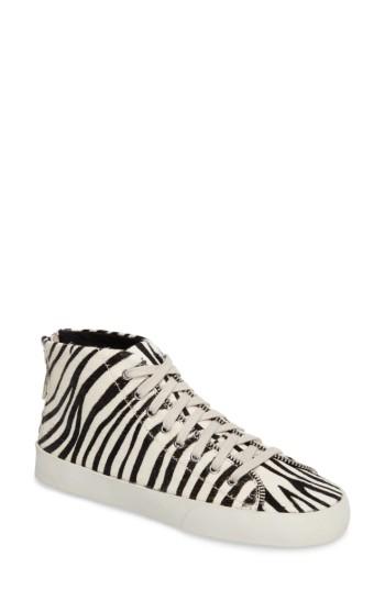 Women's Rebecca Minkoff Zaina Too Genuine Calf Hair Sneaker M - White
