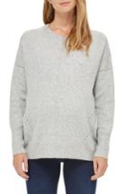 Women's Topshop Pointelle Maternity Sweater Us (fits Like 0-2) - Grey