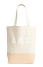 A.p.c. Cabas Axel Canvas & Leather Tote - Blue