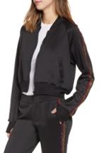 Women's Pam & Gela Sleeve Stripe Track Jacket, Size - Black