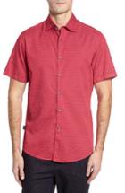 Men's Stone Rose Trim Fit Geo Print Sport Shirt