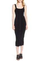 Women's Trouve Hook & Eye Sweater Dress, Size - Black