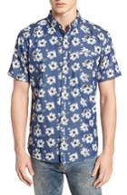 Men's 7 Diamonds Ashbury Floral Denim Sport Shirt - Blue