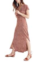 Women's Madewell Woodblock Floral Maxi Dress - Red