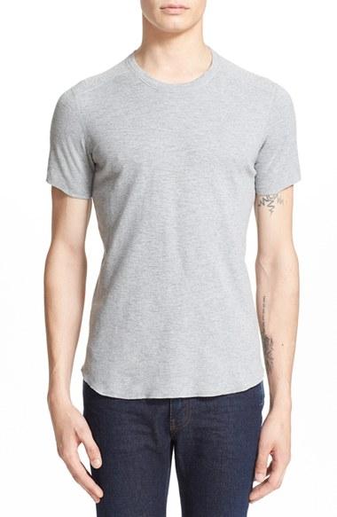 Men's Wings + Horns Ribbed Slub Cotton T-shirt - Grey