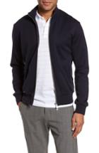 Men's Eleventy Cotton & Cashmere Blend Full Zip Jacket - Blue