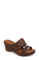 Women's Tuscany By Easy Street Rachele Strappy Wedge Platform Sandal N - Brown