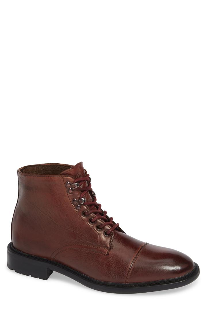 Men's Jump Paxton Cap Toe Boot M - Burgundy