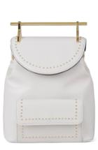M2malletier Mini Calfskin Leather Backpack - White