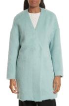 Women's Milly Helen Alpaca & Wool Coat - Blue