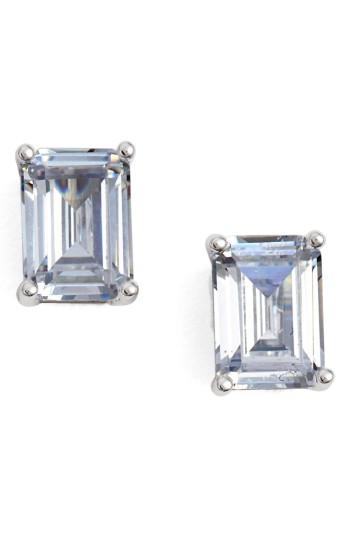 Women's Nordstrom Emerald Cut 2ct Tw Cubic Zirconia Stud Earrings