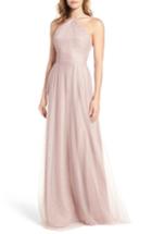 Women's Monique Lhuillier Bridesmaids Tulle Halter Style Gown