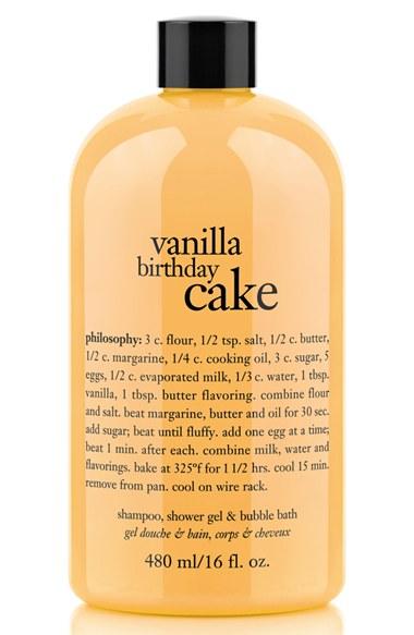 Philosophy 'vanilla Birthday Cake' Shampoo, Shower Gel & Bubble Bath