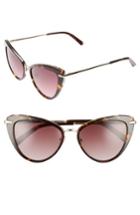 Women's Ted Baker London 53mm Cat Eye Sunglasses - Tortoise