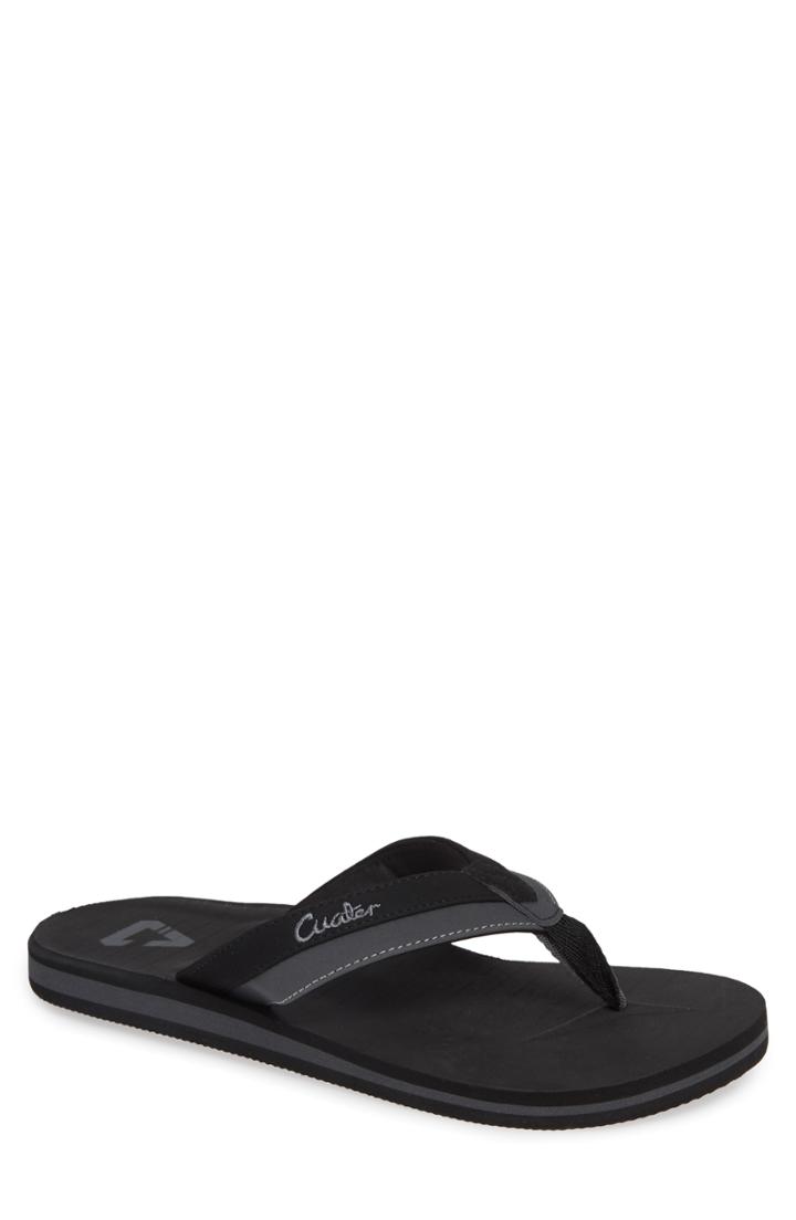 Men's Cuater By Travis Mathew Fridays Flip Flop M - Black