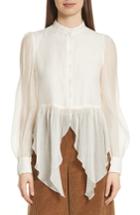 Women's See By Chloe Flounce Blouse Us / 34 Fr - White