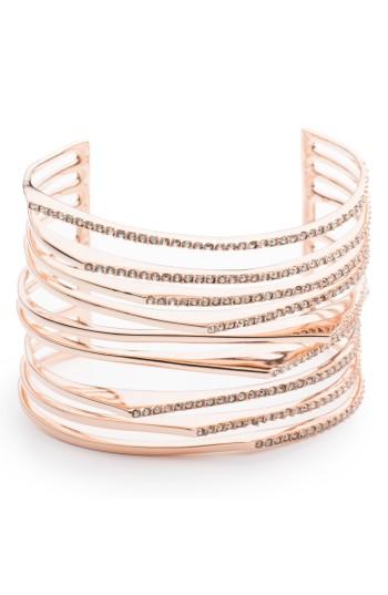 Women's Alexis Bittar Crystal Encrusted Origami Wrist Cuff