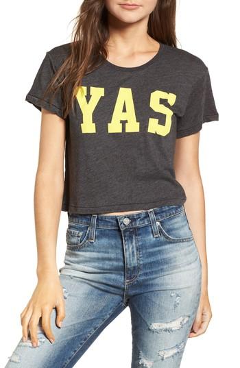 Women's Wildfox Yas Middie Tee - Black