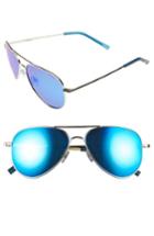 Men's Polaroid 6012/n 56mm Polarized Aviator Sunglasses - Gold/ Grey Blue Mirror