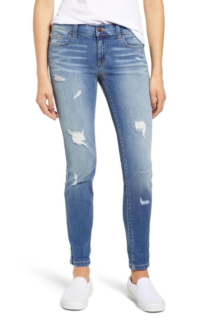 Women's Sp Black Distressed Boyfriend Jeans - Blue