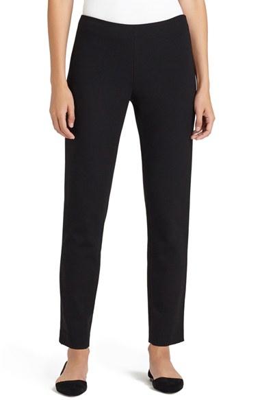 Women's Lafayette 148 New York Punto Milano Slim Pants, Size - Black
