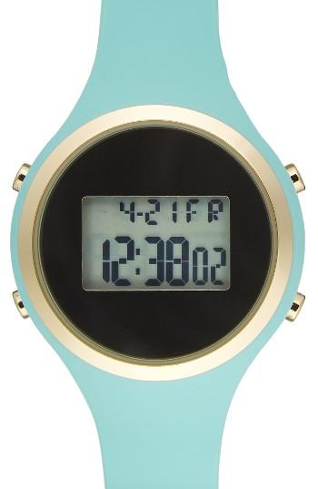 Women's Titanium Lcd Silicone Strap Watch, 39mm