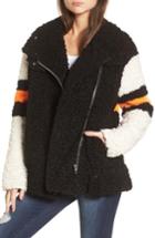 Women's Blanknyc Stripe Faux Shearling Jacket