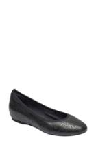 Women's Rockport Total Motion Hidden Wedge Flat M - Black