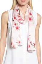 Women's Ted Baker London Soft Blossom Silk Skinny Scarf, Size - Pink