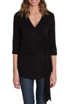Women's Udderly Hot Mama Whimsical Nursing Wrap Top (12-14 Us) - Black