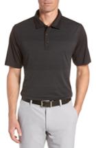 Men's Cutter & Buck Crescent Striped Polo - Black