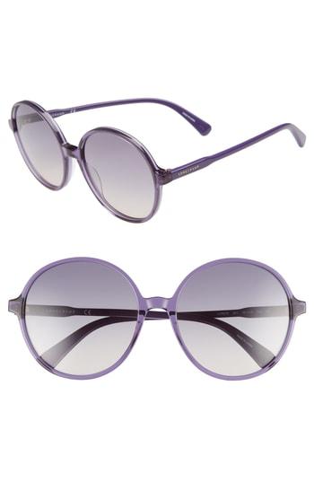 Women's Longchamp 49mm Gradient Round Sunglasses - Violet/ Berry