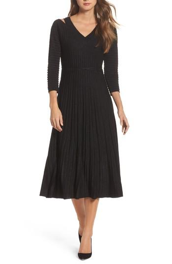 Women's Nic + Zoe Shimmer Pleats Dress - Black