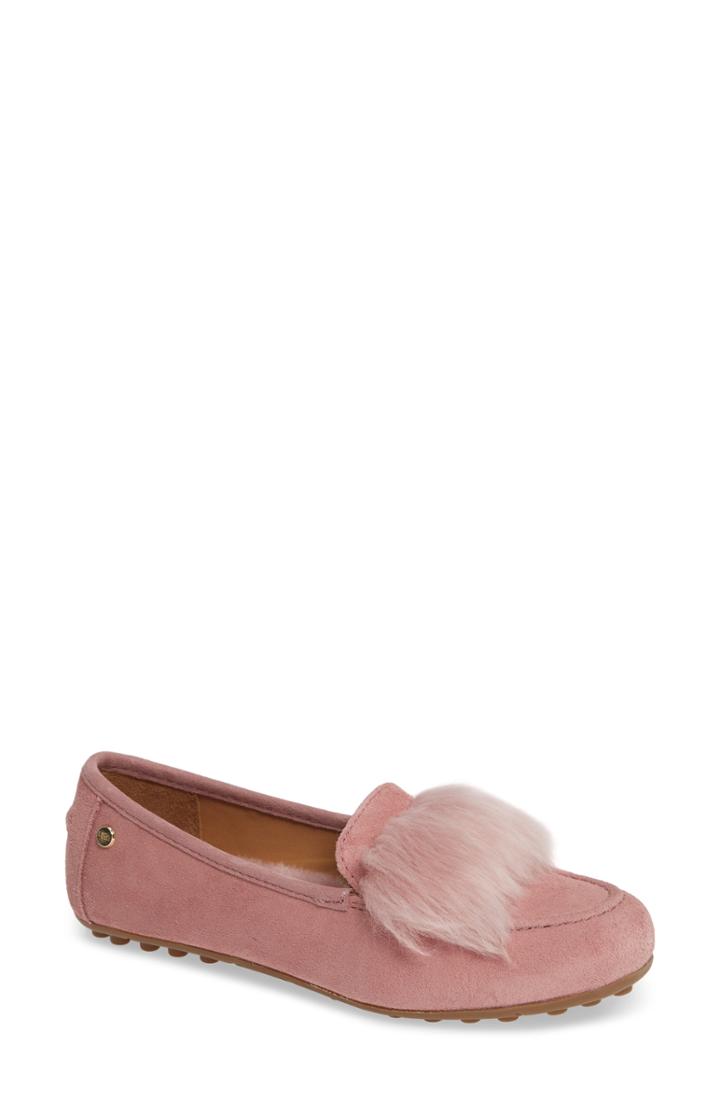Women's Ugg Kaley Wisp Genuine Shearling Trim Flat M - Pink