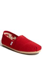 Toms 'classic' Canvas Slip-on (men) Red