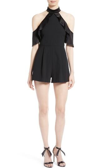 Women's Alice + Olivia Roseline Cold Shoulder Romper