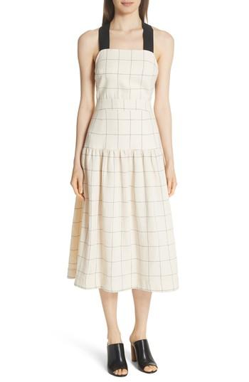 Women's Sea Jacques X-factor Grid Linen Dress - Ivory