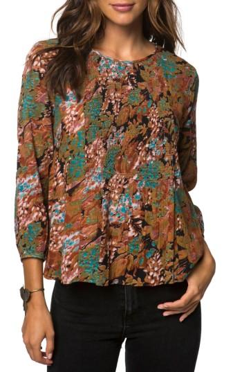 Women's O'neill Lavinia Print Blouse - Brown