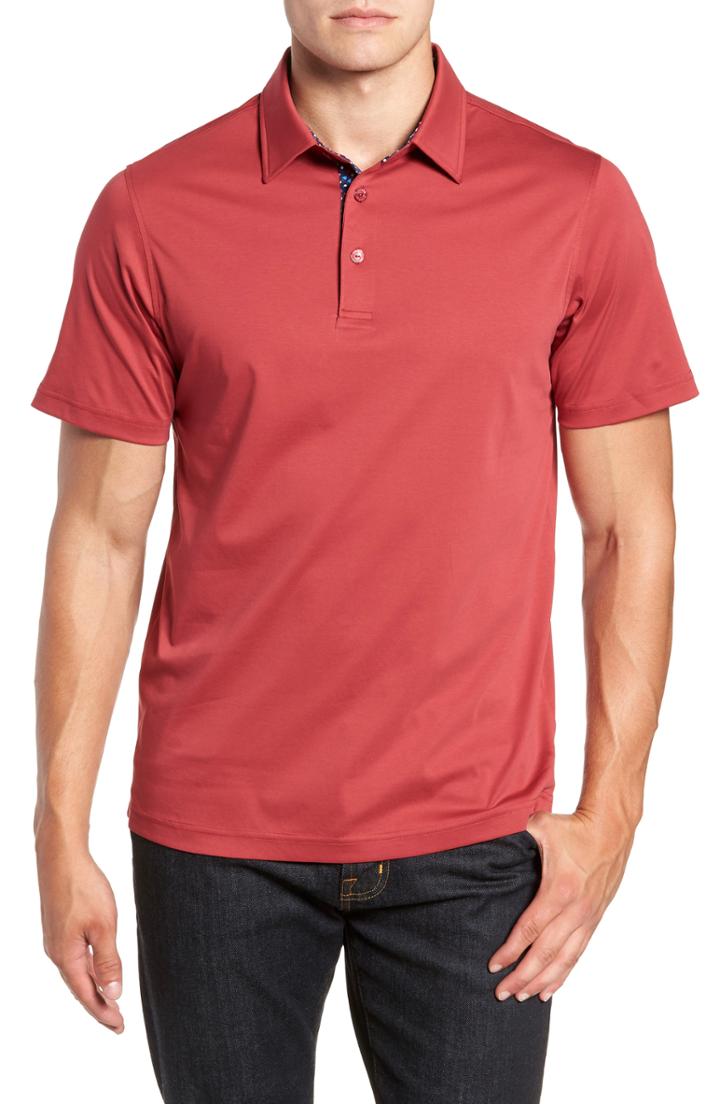 Men's Bugatchi Polo - Red