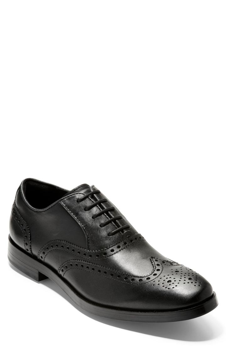 Men's Cole Haan Hamilton Wingtip .5 M - Black