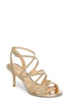 Women's Jewel Badgley Mischka Tasha Glitter Sandal .5 M - Metallic