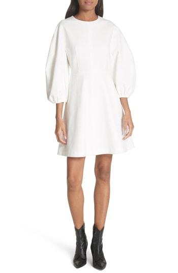 Women's Tibi Bond Stretch Knit Fit & Flare Dress - Ivory