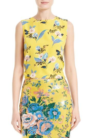 Women's Diane Von Furstenberg Colorblock Print Silk Shell