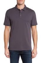 Men's Nordstrom Men's Shop Slim Fit Interlock Knit Polo, Size - Grey