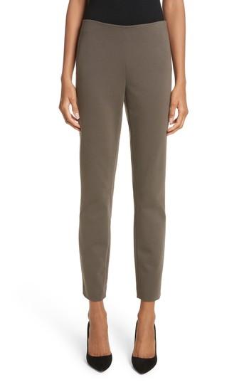Women's Lafayette 148 New York Heyward Punto Milano Slim Pants, Size - Grey