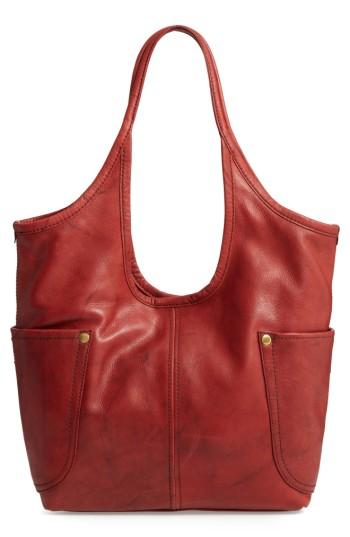 Frye Campus Rivet Leather Shoulder Bag - Red