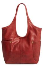 Frye Campus Rivet Leather Shoulder Bag - Red