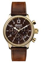 Men's Ingersoll Apsley Chronograph Leather Strap Watch, 45mm