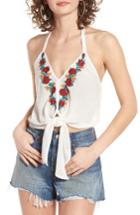Women's Band Of Gypsies Embroidered Halter Top