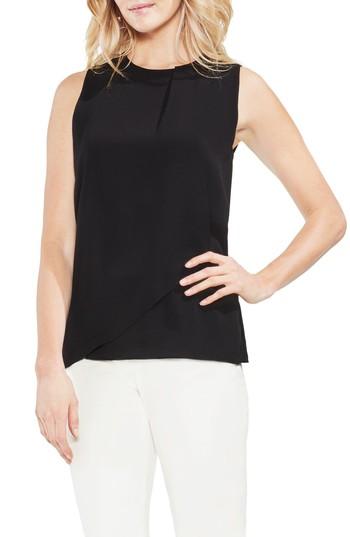 Women's Vince Camuto Foldover Blouse - Black